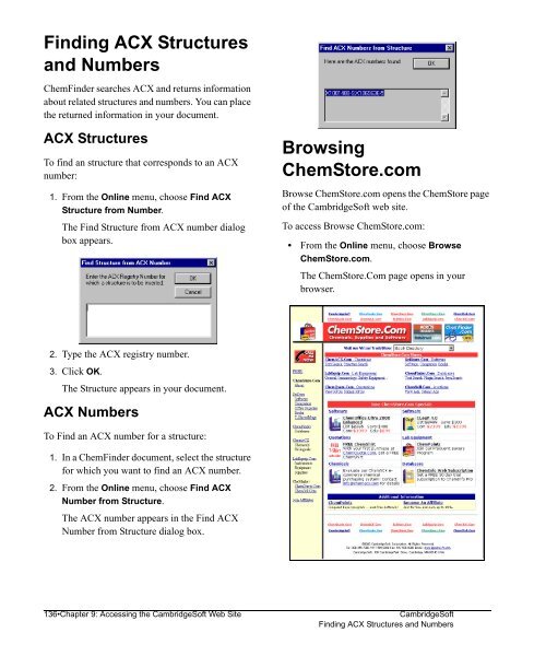 Using ChemFinder - CambridgeSoft