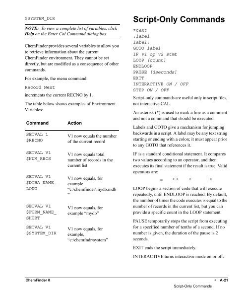 Using ChemFinder - CambridgeSoft