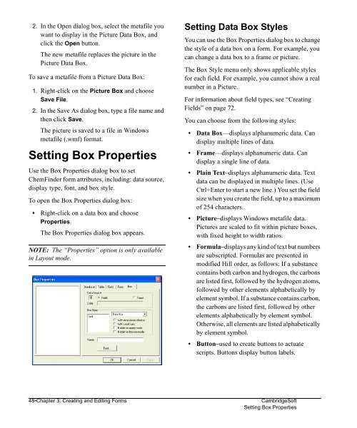 Using ChemFinder - CambridgeSoft