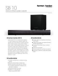 Caratteristiche harman kardon SB 10 Caratteristiche