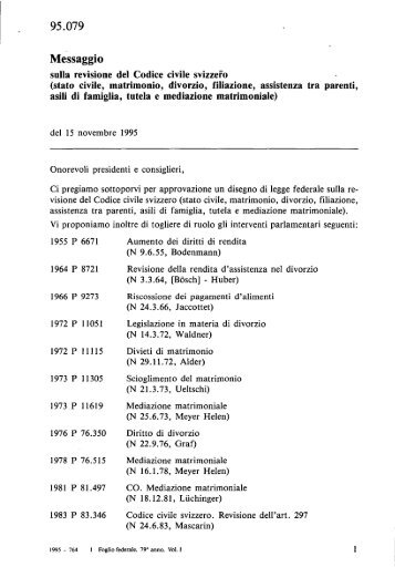 Messaggio del Consiglio federale concernente il nuovo ... - EJPD