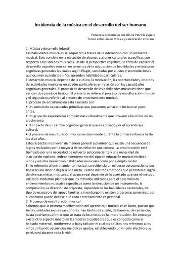 Incidencia de la música en el desarrollo del ser humano - Interletras