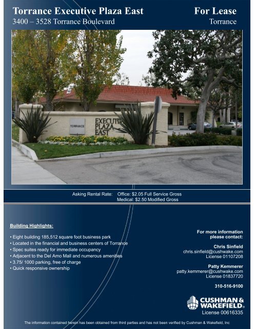 Torrance Executive Plaza East For Lease - The Muller Company