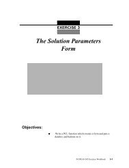 The Solution Parameters Form - MSC Software Corporation