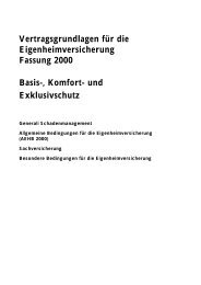 Wohnen Vertragsgrundlagen für die Eigenheimversicherung 2000