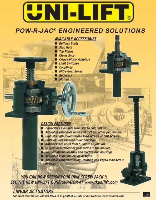 HYDRAULIC AND MECHANICAL PRODUCTS SINCE 1899