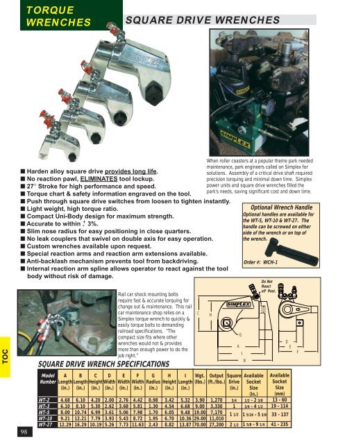 HYDRAULIC AND MECHANICAL PRODUCTS SINCE 1899