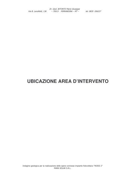 A.2 Relazione geologica - Valutazioneambientale.Regione ...