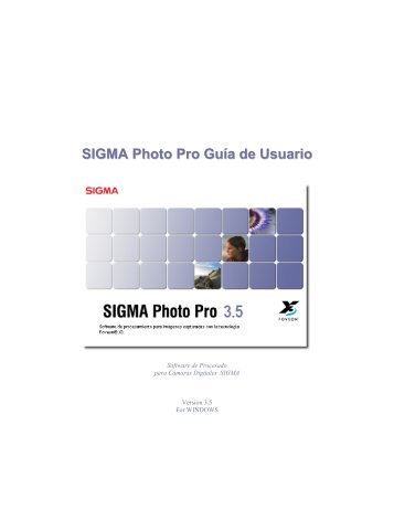 SIGMA Photo Pro Guía de Usuario