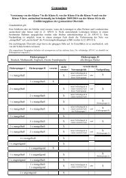 Gymnasium von Klasse 7 bis Klasse 10 - endgültige Fassung und ...