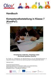 Handbuch Kompetenzfeststellung in Klasse 7 (KomPo7)