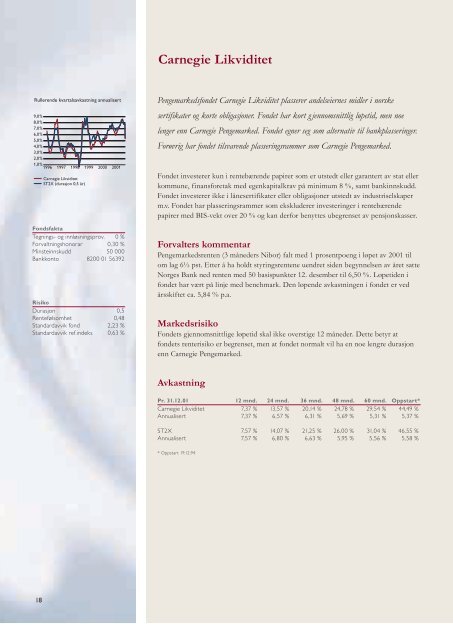 Årsrapport 2001 - Carnegie Kapitalforvaltning