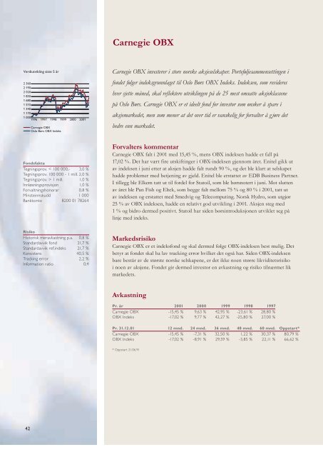 Årsrapport 2001 - Carnegie Kapitalforvaltning