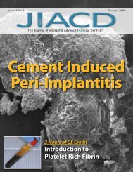 The Journal of Implant & Advanced Clinical Dentistry - Garmed