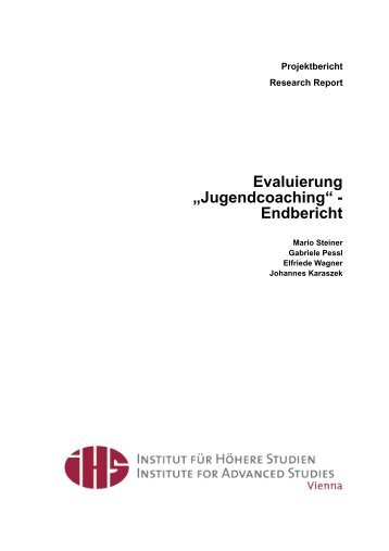 Evaluierung „Jugendcoaching“