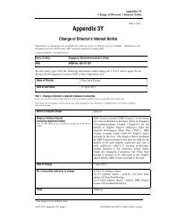 Appendix 3Y Change of Director's Interest Notice