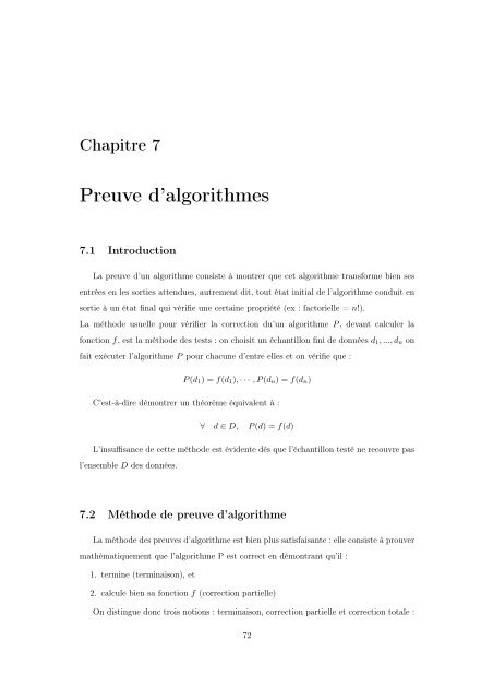 Cours preuve d'algorithmes - Dr Abdelhamid Djeffal