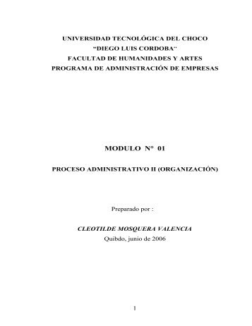 proceso administrativo ii - Instituto Nacional de Formación Técnica ...