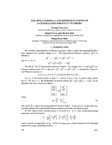 Full text - The Fibonacci Quarterly