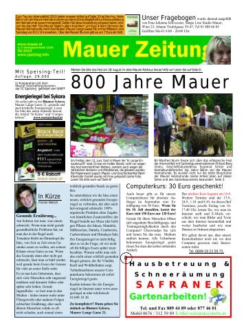 800 Jahre Mauer - Liesing online