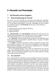P. Phonetik und Phonologie - palacha`s web