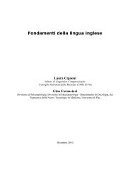 Fondamenti della lingua inglese Laura Cignoni - Paleopatologia