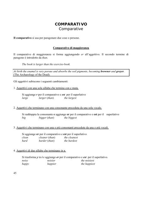 Fondamenti della lingua inglese Laura Cignoni - Paleopatologia