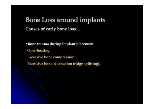 Implants and Periodontal Disease - Oxford Deanery