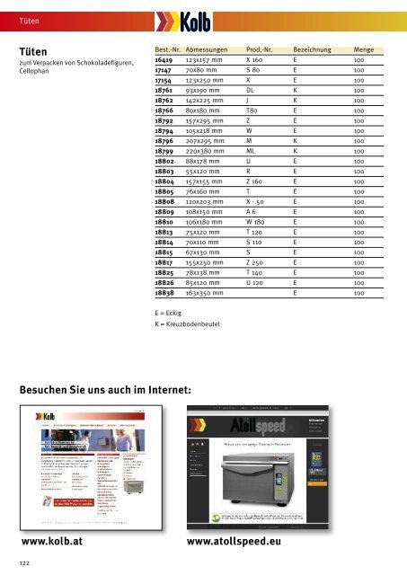 können Sie online im Katalog blättern - Kolb