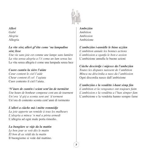 1000 Proverbi in 4 versioni - Provincia di Torino