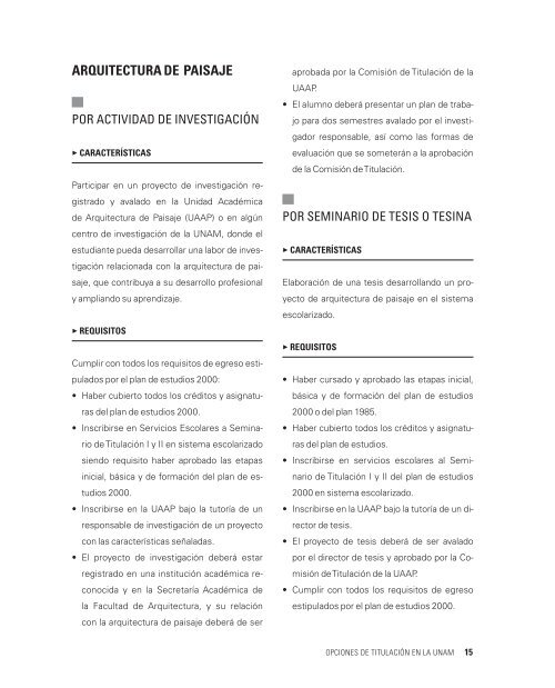 Opciones de Titulación en la UNAM - PVE - UNAM