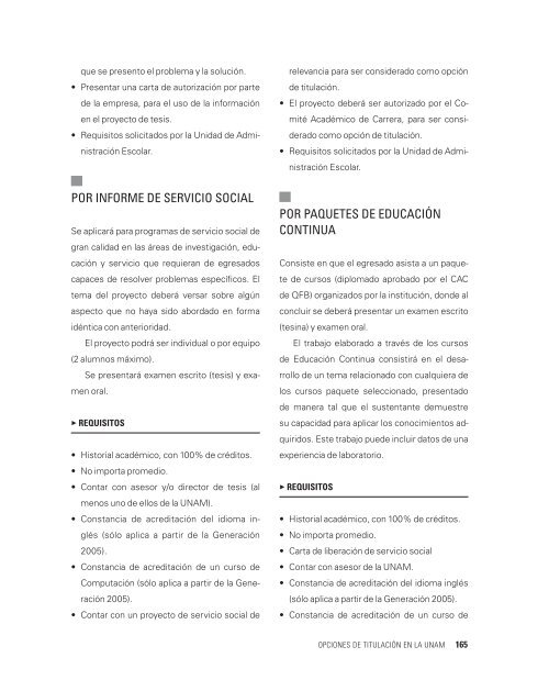 Opciones de Titulación en la UNAM - PVE - UNAM