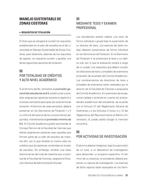 Opciones de Titulación en la UNAM - PVE - UNAM