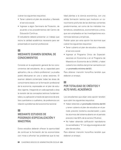 Opciones de Titulación en la UNAM - PVE - UNAM