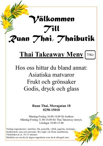 Ruan Thai Meny. - Ruan Thai, Thaibutik i Mora