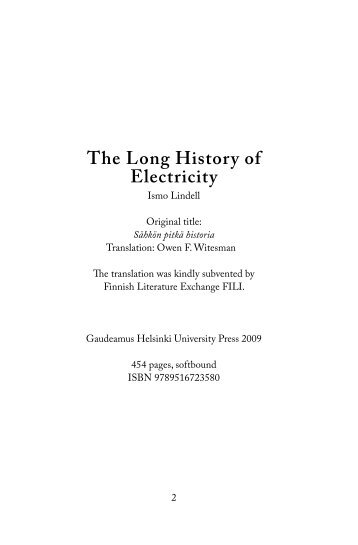 The Long History of Electricity - Owen Witesman Freelance Translation