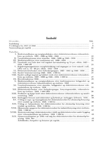 Elektrisistetsstatistikk 1958 - Statistisk sentralbyrå