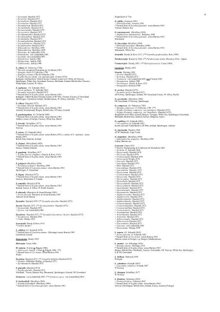 North East Atlantic Taxa - TMBL