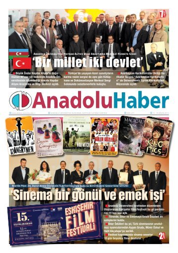 'Sinema bir gönül ve emek işi' - Anadolu Haber Gazetesi - Anadolu ...