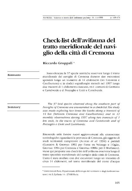 Scarica il numero in pdf - Biblioteca digitale - Provincia di Cremona