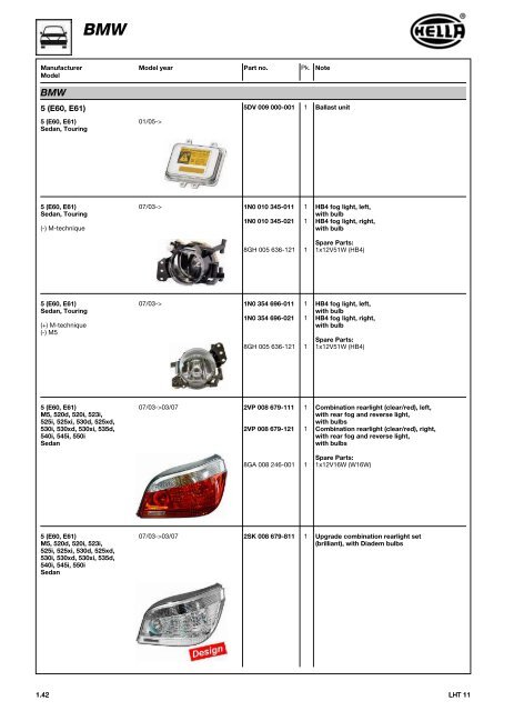 HELLA - Lighting catalogue