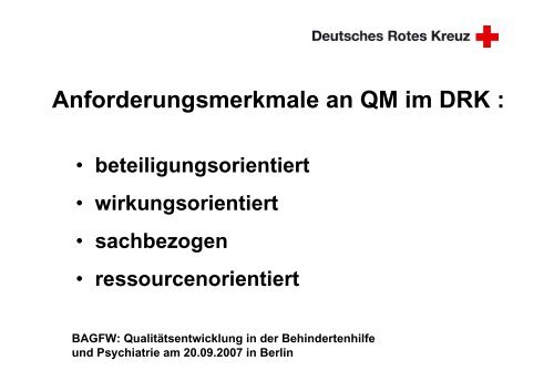 Prozessmanagement in der Behindertenhilfe des DRK