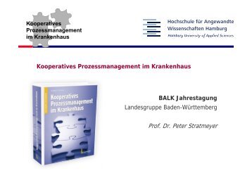 Prof. Dr. Peter Stratmeyer Kooperatives Prozessmanagement im ...