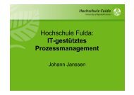 Hochschule Fulda: IT-gestütztes Prozessmanagement - CHE Ranking
