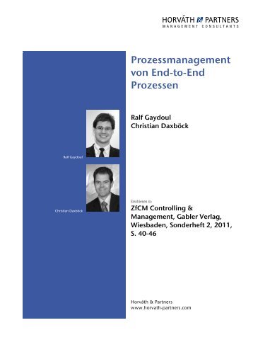 Prozessmanagement von End-to-End Prozessen