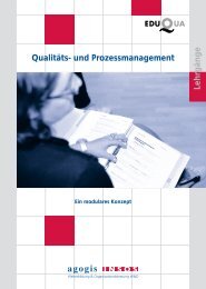 Qualitäts- und Prozessmanagement Lehrgänge - Agogis