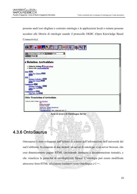 Tools e ambienti per lo sviluppo di ontologie per il ... - CHERSI/libri