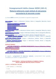 Insegnamenti della classe A050 (AD.4) - EdiSES