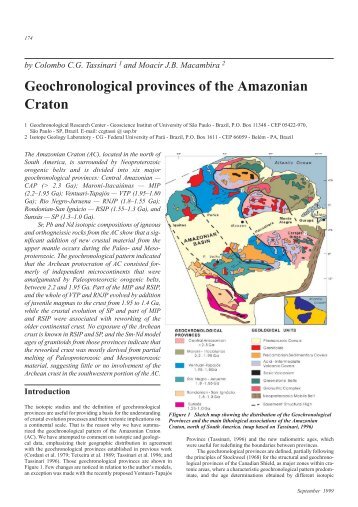 Geochronological provinces of the Amazonian Craton by ... - Episodes