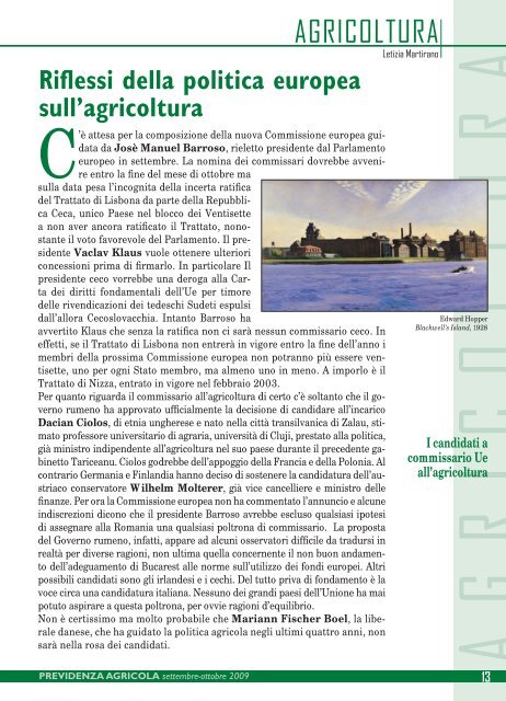 PREVIDENZA AGRICOLA - Fondazione ENPAIA